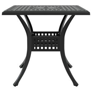 Gartentisch Set 3-teilig Gussaluminium Schwarz