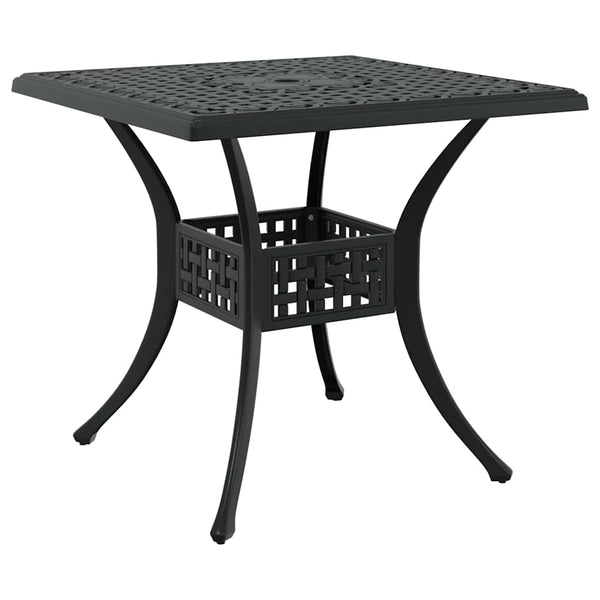 Gartentisch Set 5-teilig Gussaluminium Schwarz