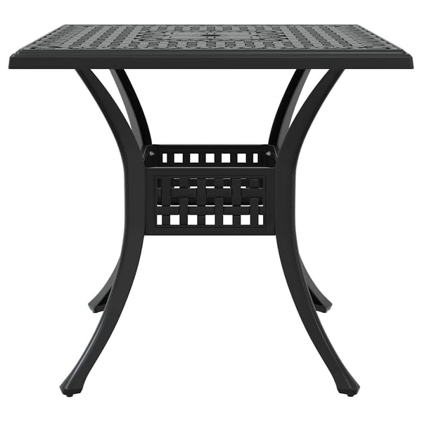 Gartentisch Set 5-teilig Gussaluminium Schwarz