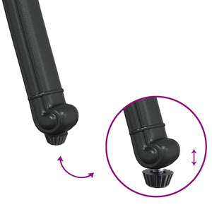 Gartentisch Set 5-teilig Gussaluminium Schwarz