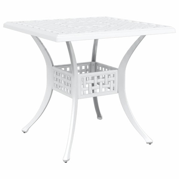 Gartentisch Set 5-teilig Weiß Gussaluminium