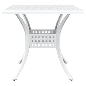 Gartentisch Set 5-teilig Weiß Gussaluminium