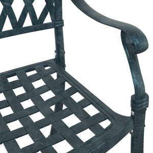 Gartentisch Set Grün Gussaluminium 3-teilig