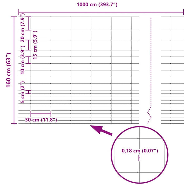 Wildzaun Feuerverzinkt 1000 cm