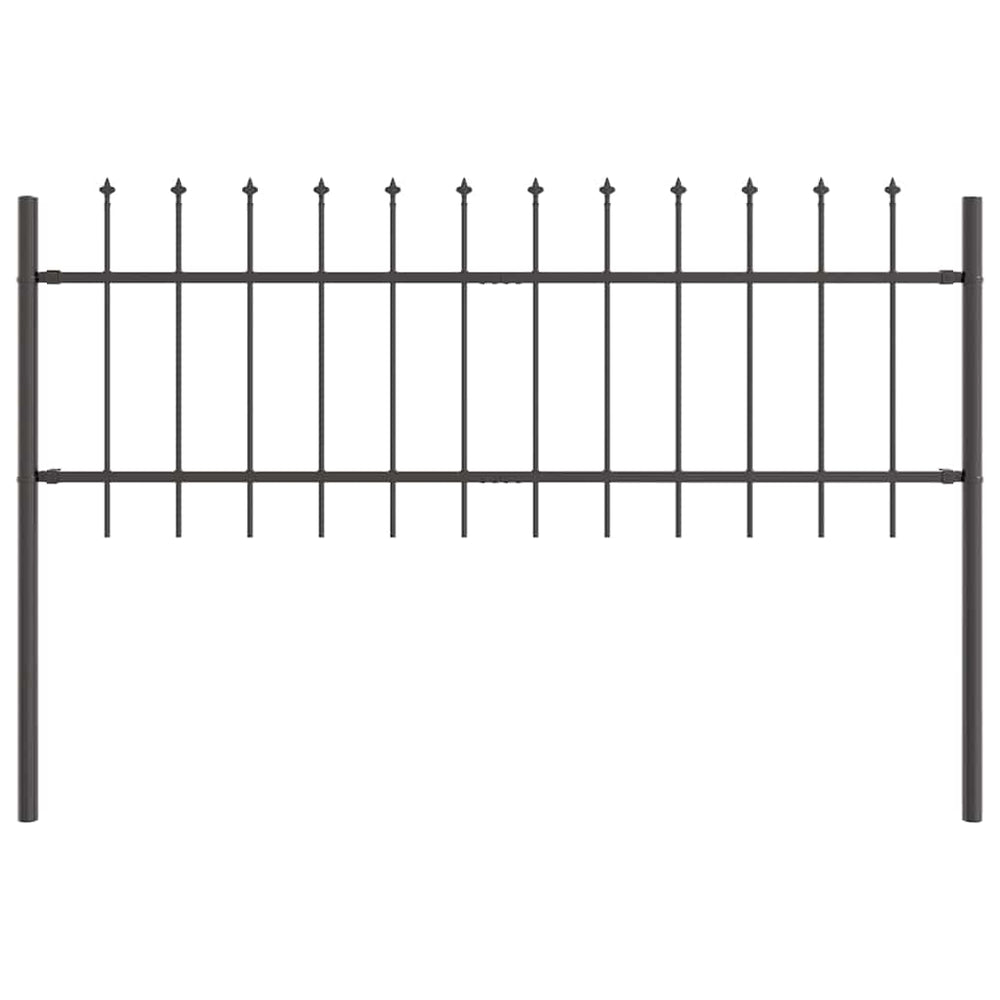 vidaXL Garden Fence Woerden Grey 1.7 x 0.6 m Powder-Coated Steel