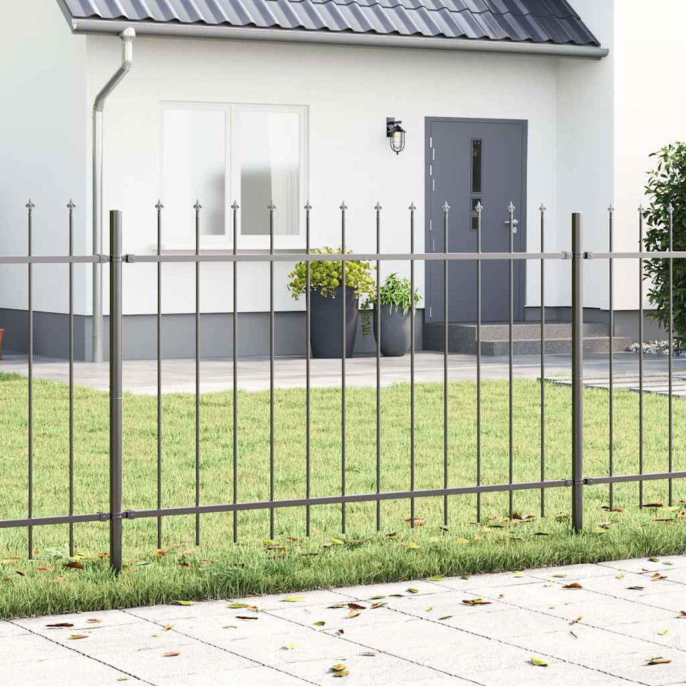 Gartenzaun Woerden Grau 1,7x1m Stahl