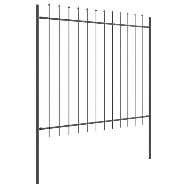 Gartenzaun Woerden Grau 1,7x1,5m Stahl