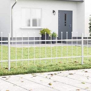 Gartenzaun Woerden Weiß 1,7x0,6m Stahl