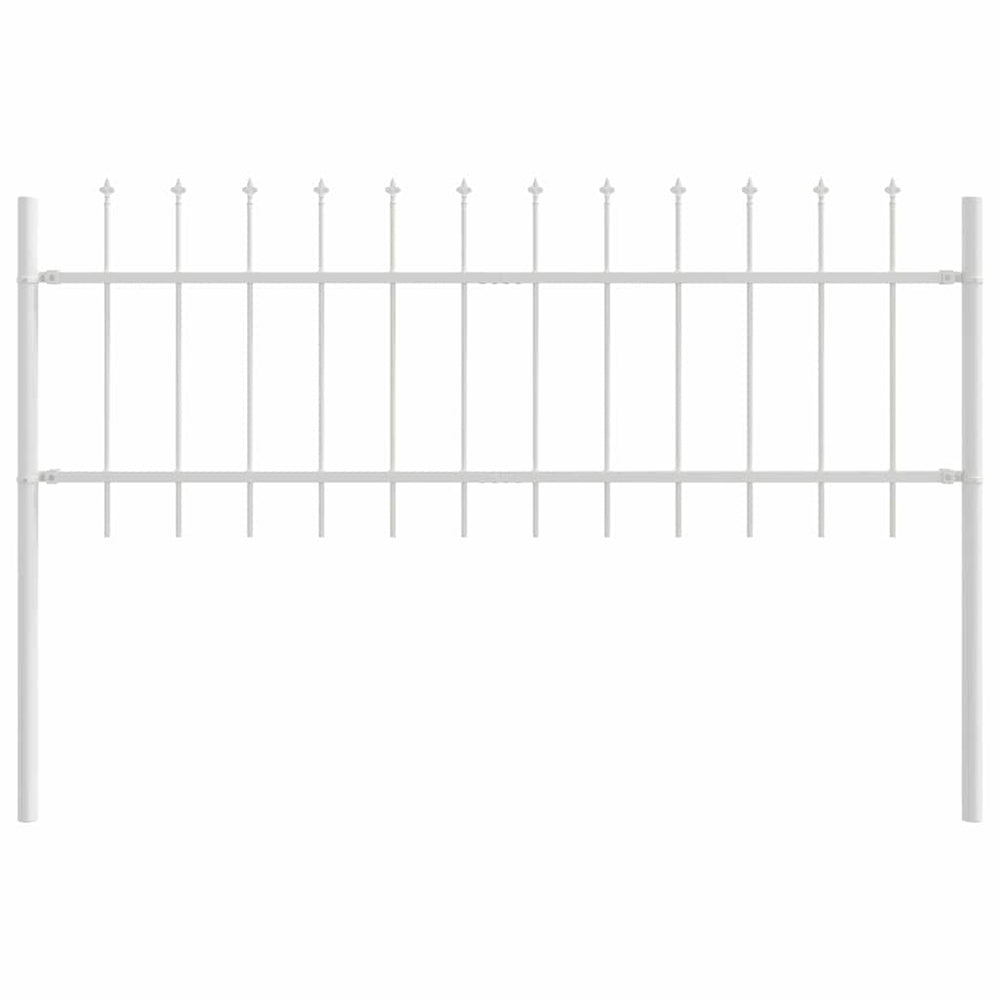 Gartenzaun Woerden Weiß 1,7x0,6m Stahl