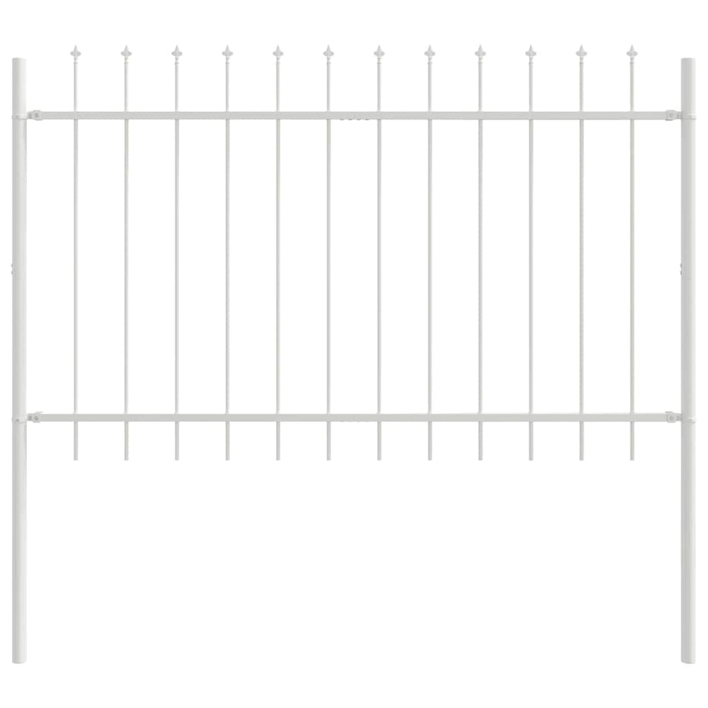 Gartenzaun Woerden Weiß 1,7x1 m Stahl