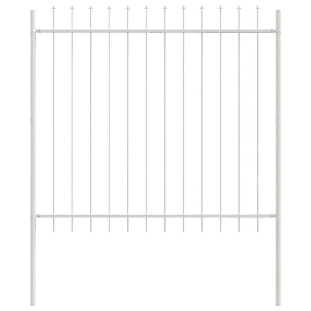 Weißer Gartenzaun Woerden, 1,7x1,5m, Stahl