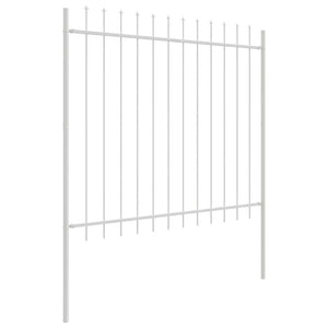 Weißer Gartenzaun Woerden, 1,7x1,5m, Stahl