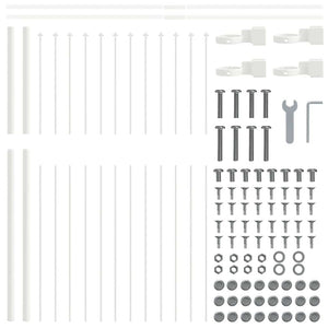 Weißer Gartenzaun Woerden, 1,7x1,5m, Stahl