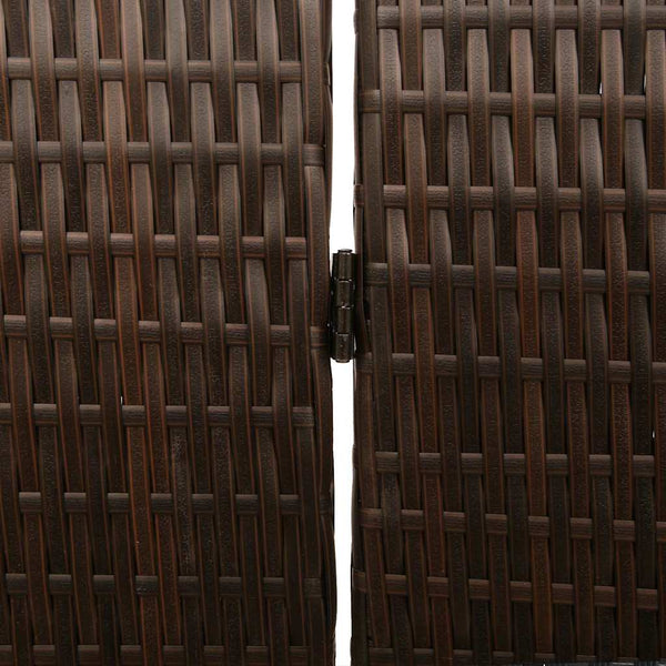 Braun Poly-Rattan Raumteiler 146x180cm