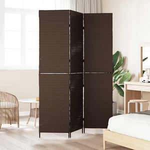 Braun Poly-Rattan Raumteiler 146x180cm