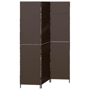 Braun Poly-Rattan Raumteiler 146x180cm