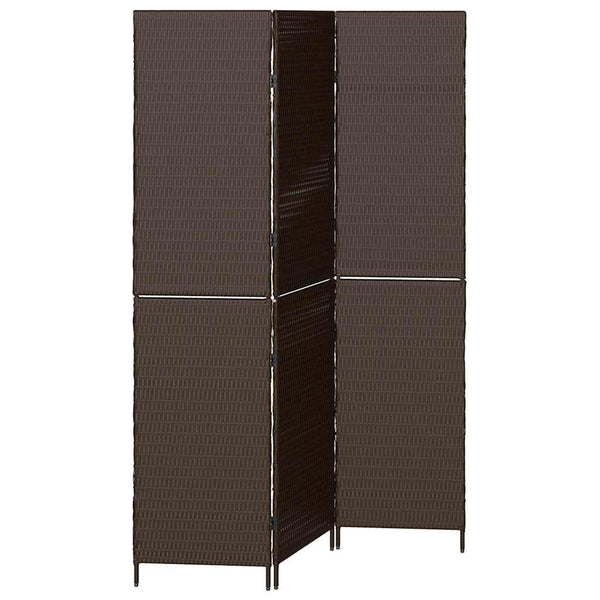 Braun Poly-Rattan Raumteiler 146x180cm