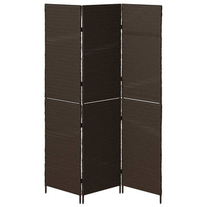 Braun Poly-Rattan Raumteiler 146x180cm
