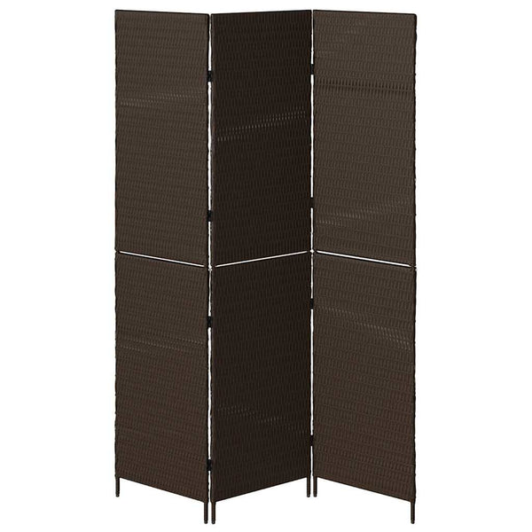 Braun Poly-Rattan Raumteiler 146x180cm