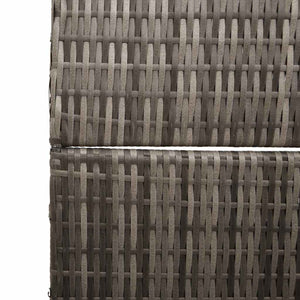 Grauer Raumteiler 146x180cm Poly-Rattan