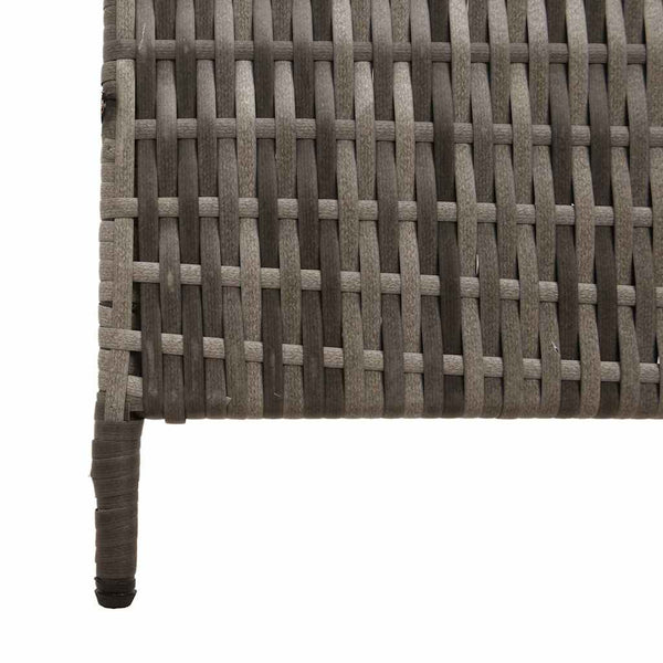 Grauer Raumteiler 146x180cm Poly-Rattan