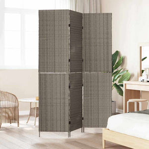Grauer Raumteiler 146x180cm Poly-Rattan