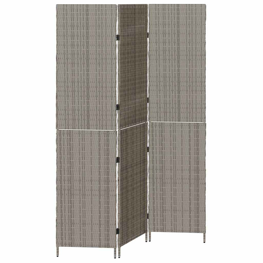 Grauer Raumteiler 146x180cm Poly-Rattan
