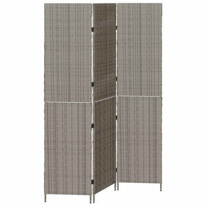 Grauer Raumteiler 146x180cm Poly-Rattan