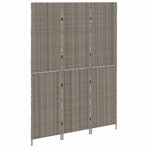 Grauer Raumteiler 146x180cm Poly-Rattan