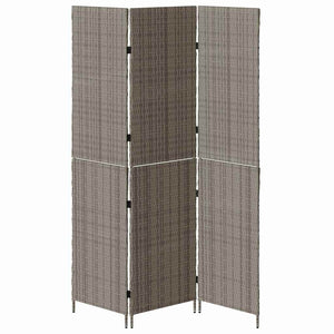 Grauer Raumteiler 146x180cm Poly-Rattan