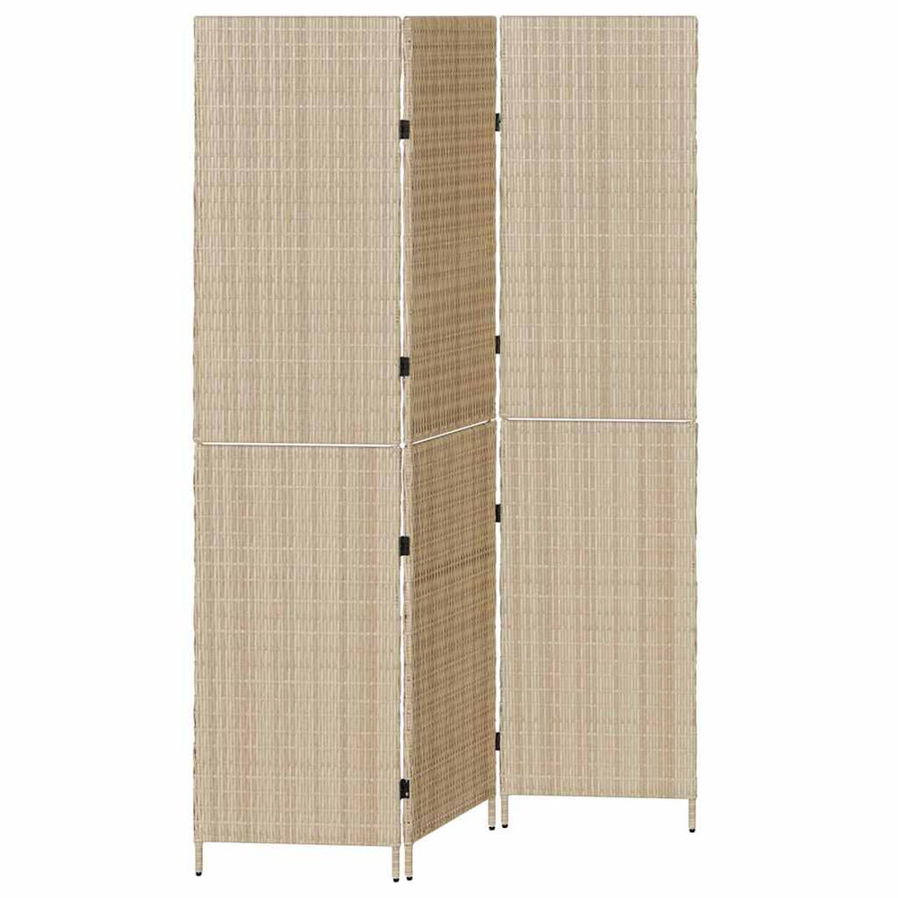 Beiger Raumteiler Poly-Rattan 147x180cm