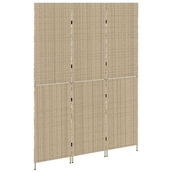 Beiger Raumteiler Poly-Rattan 147x180cm