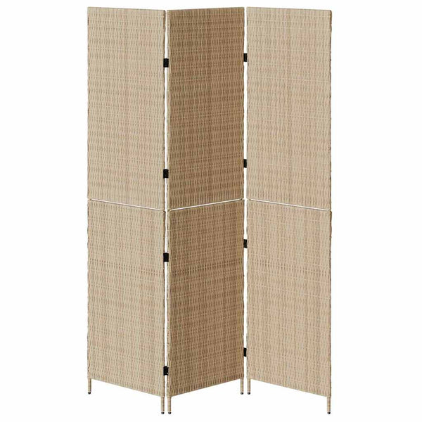 Beiger Raumteiler Poly-Rattan 147x180cm