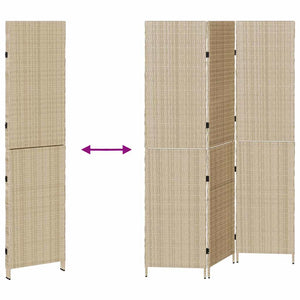 Beiger Raumteiler Poly-Rattan 147x180cm