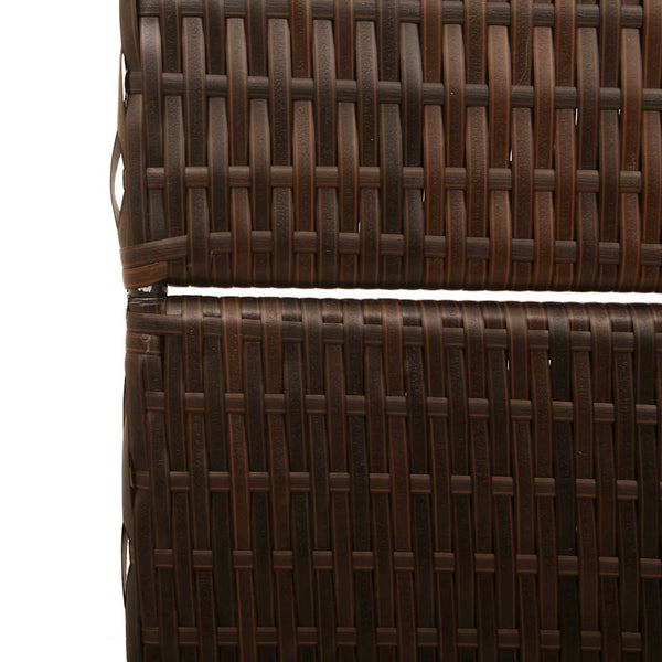 Braun Poly-Rattan Raumteiler 195x180 cm