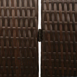 Braun Poly-Rattan Raumteiler 195x180 cm