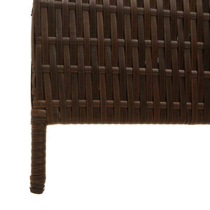 Braun Poly-Rattan Raumteiler 195x180 cm