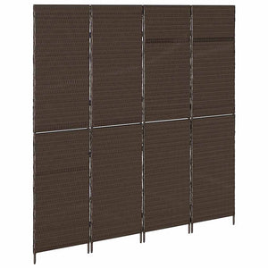 Braun Poly-Rattan Raumteiler 195x180 cm