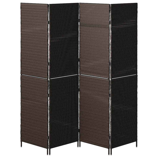 Braun Poly-Rattan Raumteiler 195x180 cm