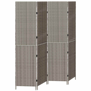 Grauer Raumteiler Poly-Rattan 195x180cm