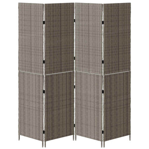 Grauer Raumteiler Poly-Rattan 195x180cm
