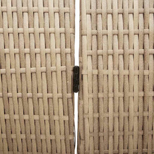 Beiger Raumteiler Poly-Rattan 242x180cm