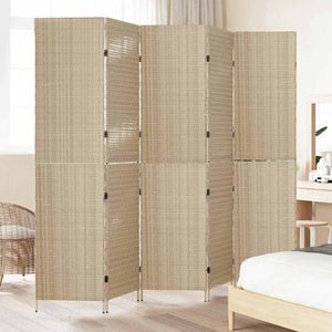Beiger Raumteiler Poly-Rattan 242x180cm