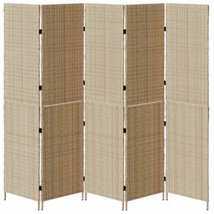Beiger Raumteiler Poly-Rattan 242x180cm