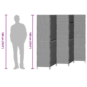 Beiger Raumteiler Poly-Rattan 242x180cm