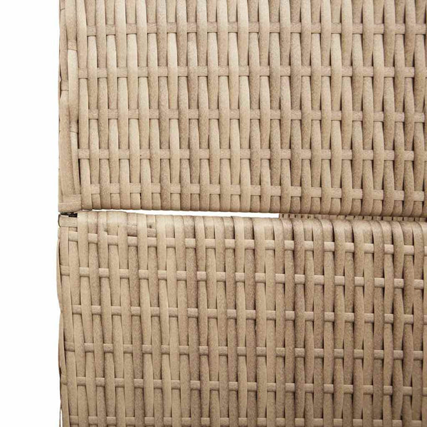 Beiger Raumteiler 292x180 cm Poly-Rattan