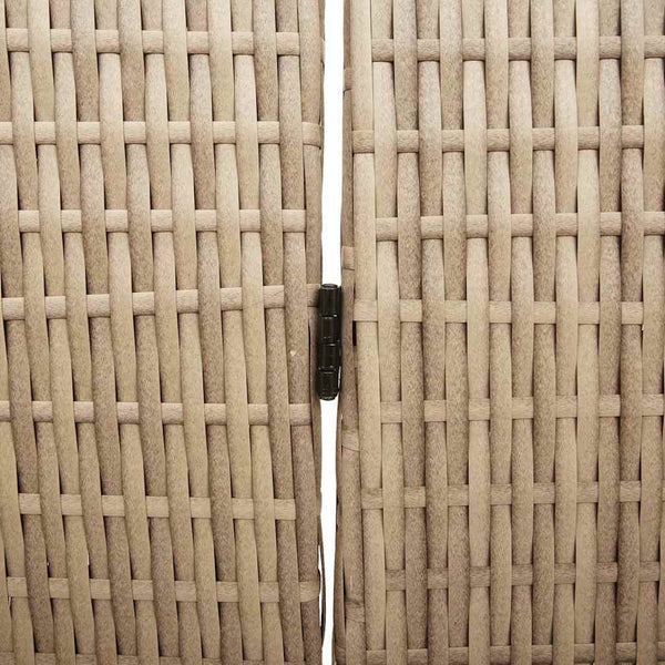 Beiger Raumteiler 292x180 cm Poly-Rattan