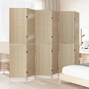 Beiger Raumteiler 292x180 cm Poly-Rattan