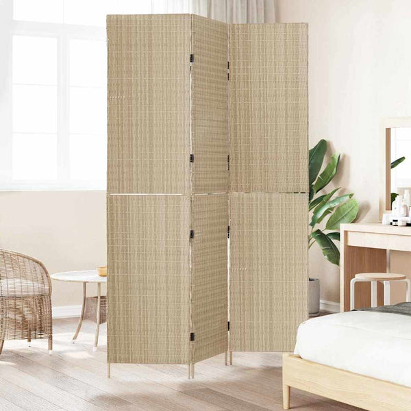 Beiger Raumteiler Poly-Rattan 146x200cm