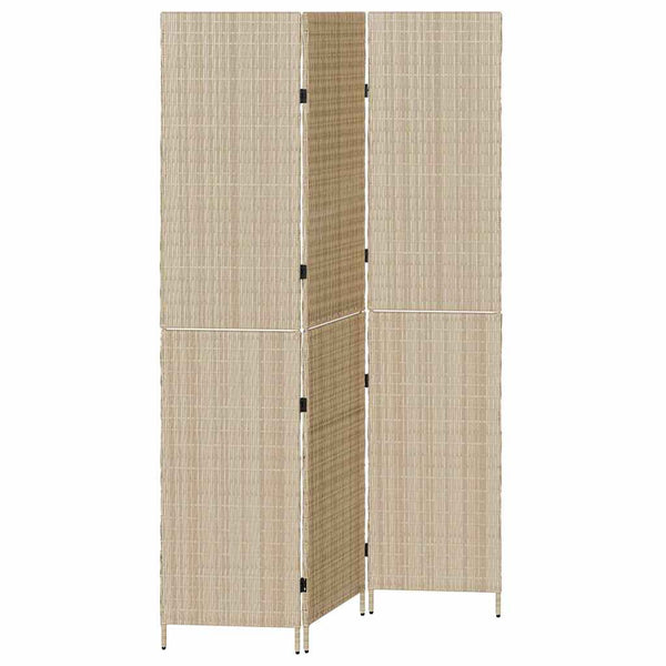 Beiger Raumteiler Poly-Rattan 146x200cm